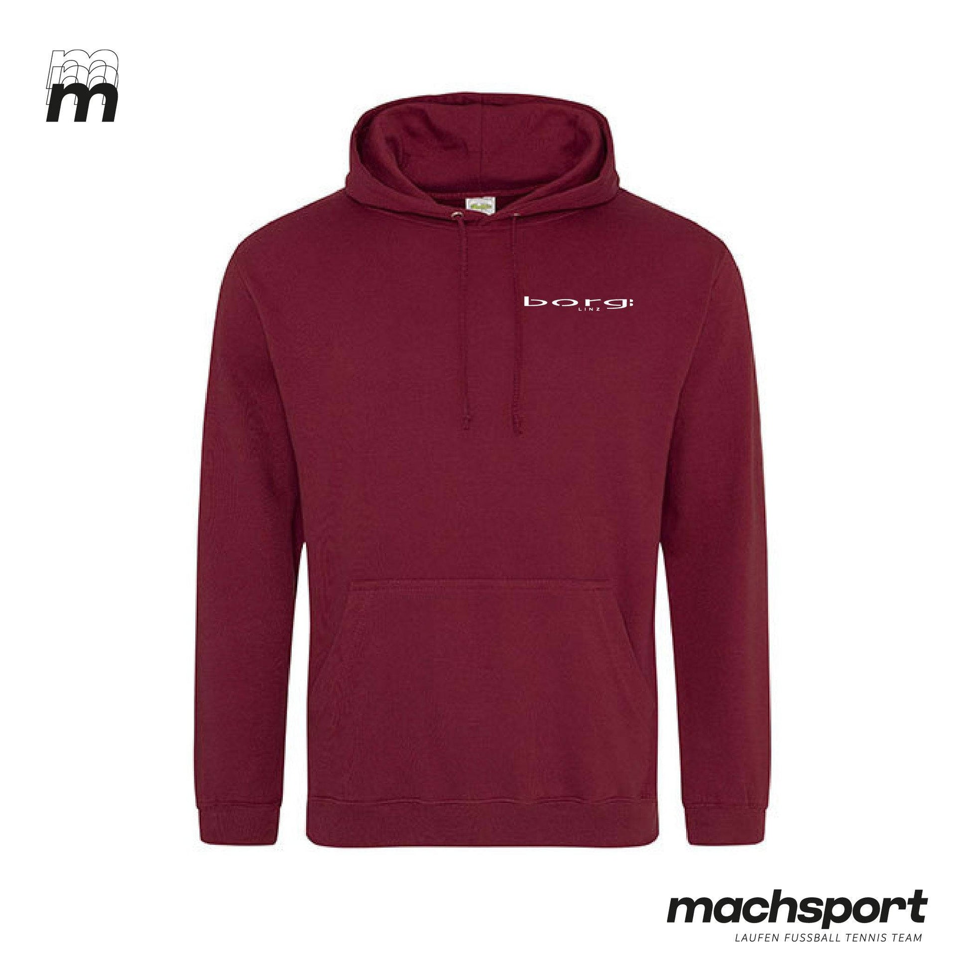 Borg Linz Hoody burgundy - INFORMATIK - machsport – Bild 