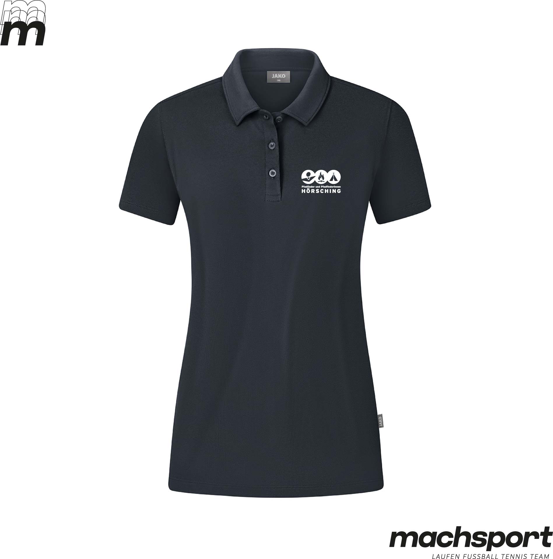 Pfadfinder Hörsching Polo anthrazit Damen - machsport – Bild 