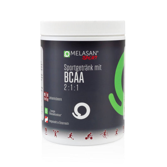 Melasan Sportgetränk BCAA Johannisbeere 670 g – für Muskelaufbau, Regeneration und frischen Geschmack