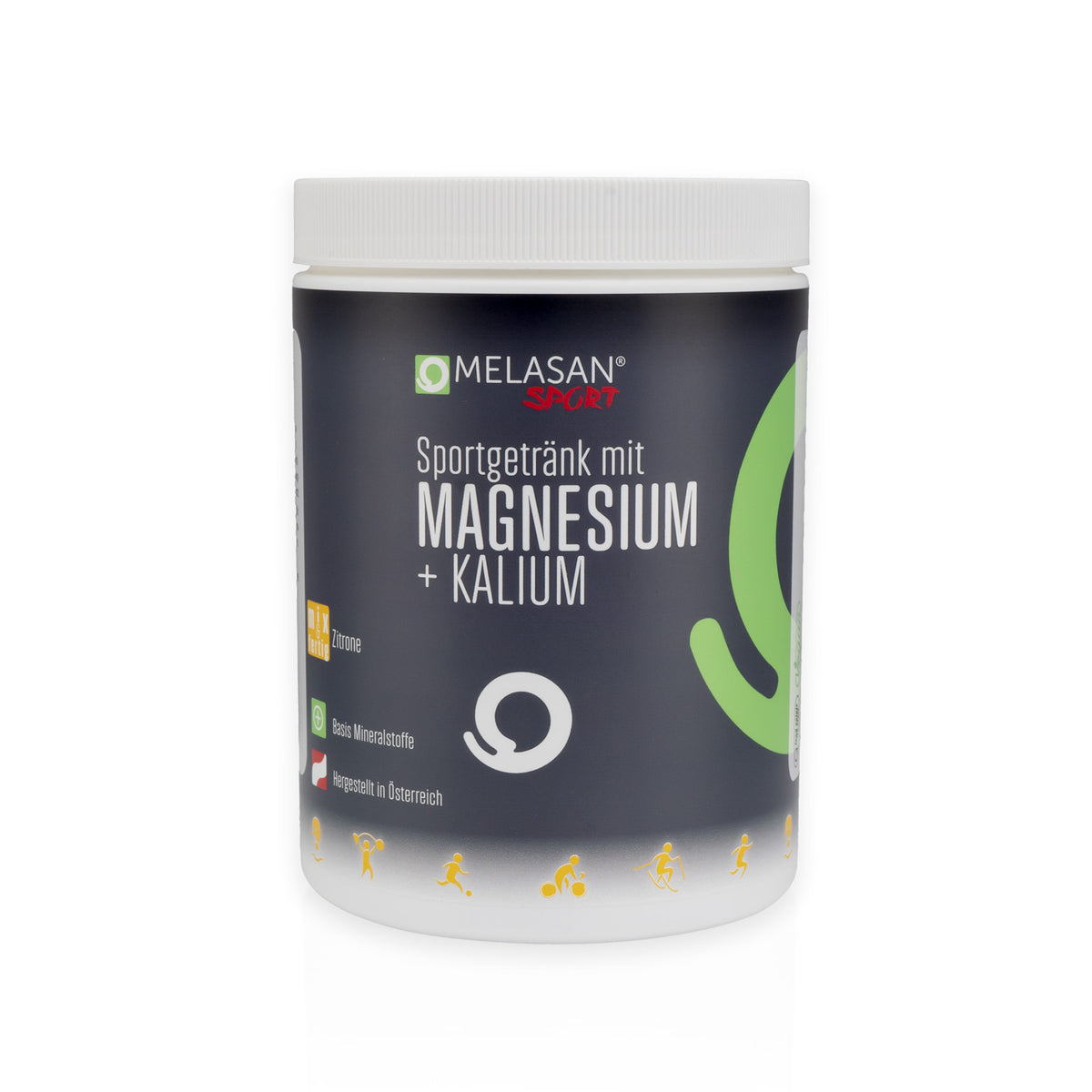 Melasan Sportgetränk Magnesium + Kalium Zitrone 610g - machsport