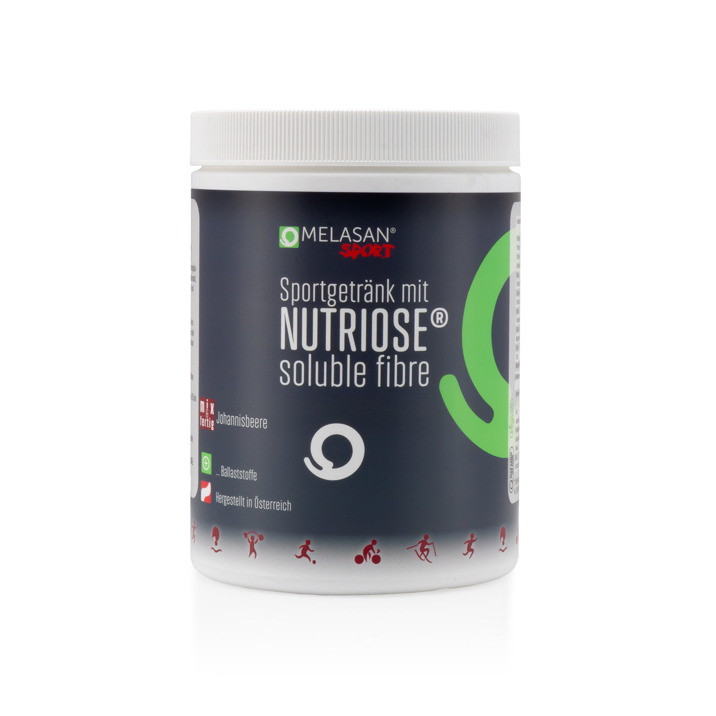 Melasan Sportgetränk Nutriose Johannisbeere 640g - machsport – Bild 