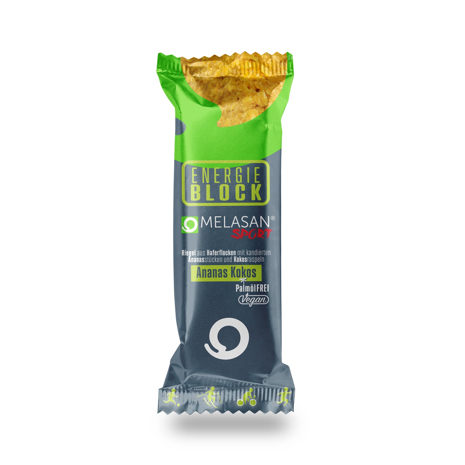 Melasan Sportriegel Energie Block Ananas-Kokos 65g - machsport – Bild 