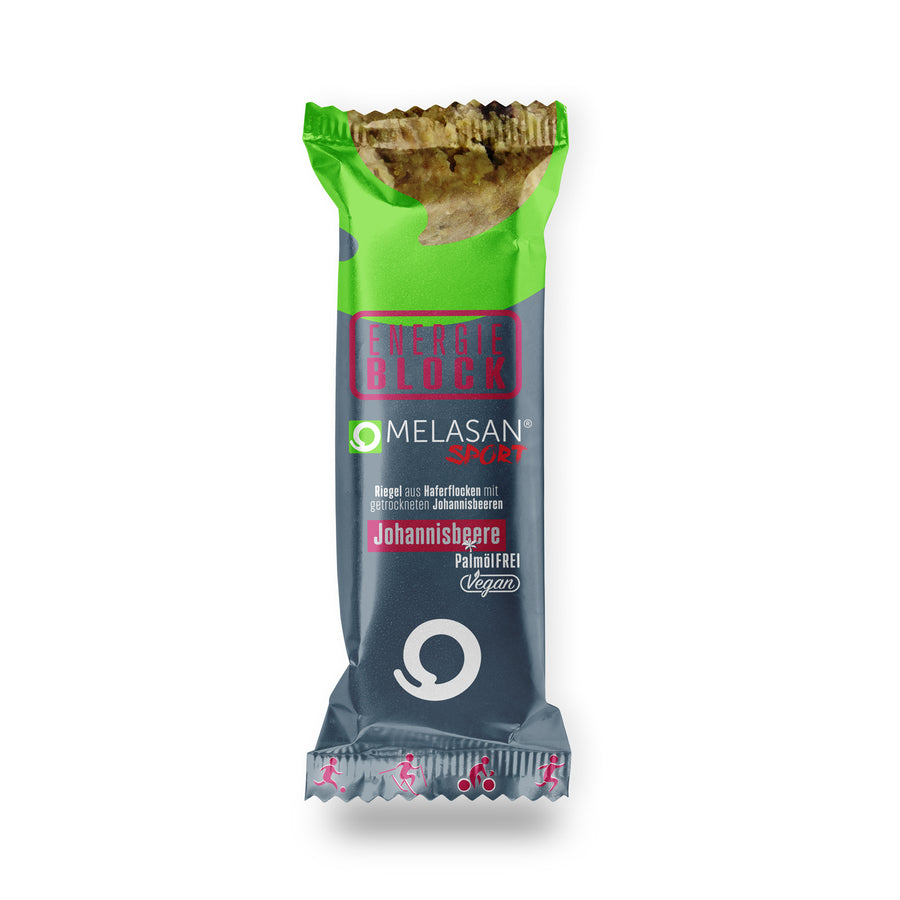 Melasan Sportriegel Energie Block Johannisbeere 65g - machsport
