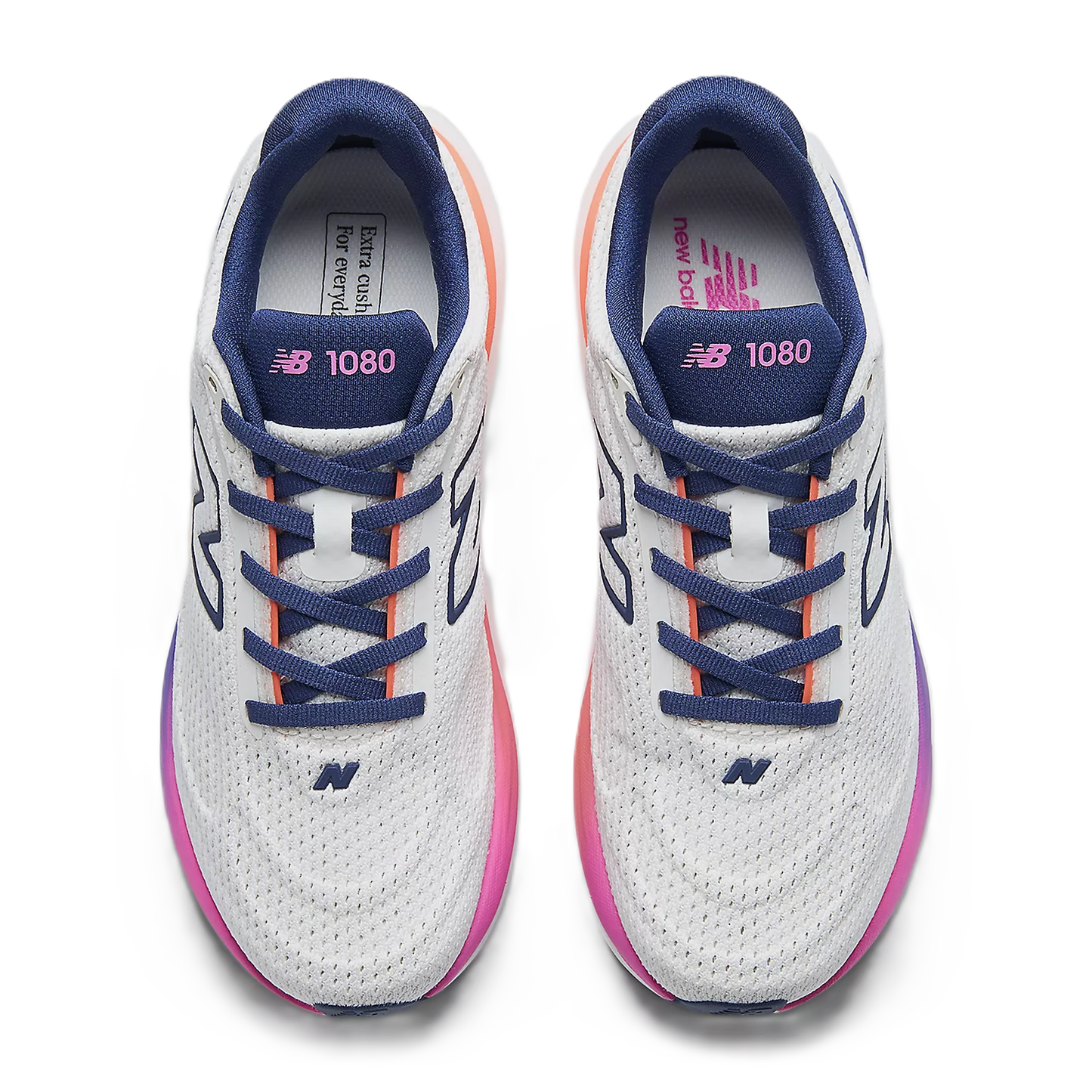 Damen-Neutrallaufschuhe 1080v15 von New Balance, laufende Schuhe mit atmungsaktivem Mesh und bequemer Sohle, frontal fotografiert