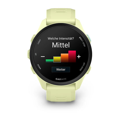 Garmin Forerunner 70, Zitrone mit Schnellwechsel-Armband 20 mm Silikon