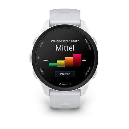 Garmin Forerunner 70, Steinweiss mit Schnellwechsel-Armband 20 mm Silikon