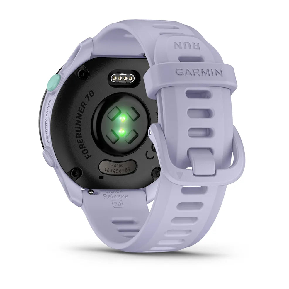 Garmin Forerunner 70, Cool Lavender mit Schnellwechsel-Armband 20 mm Silikon – Bild 
