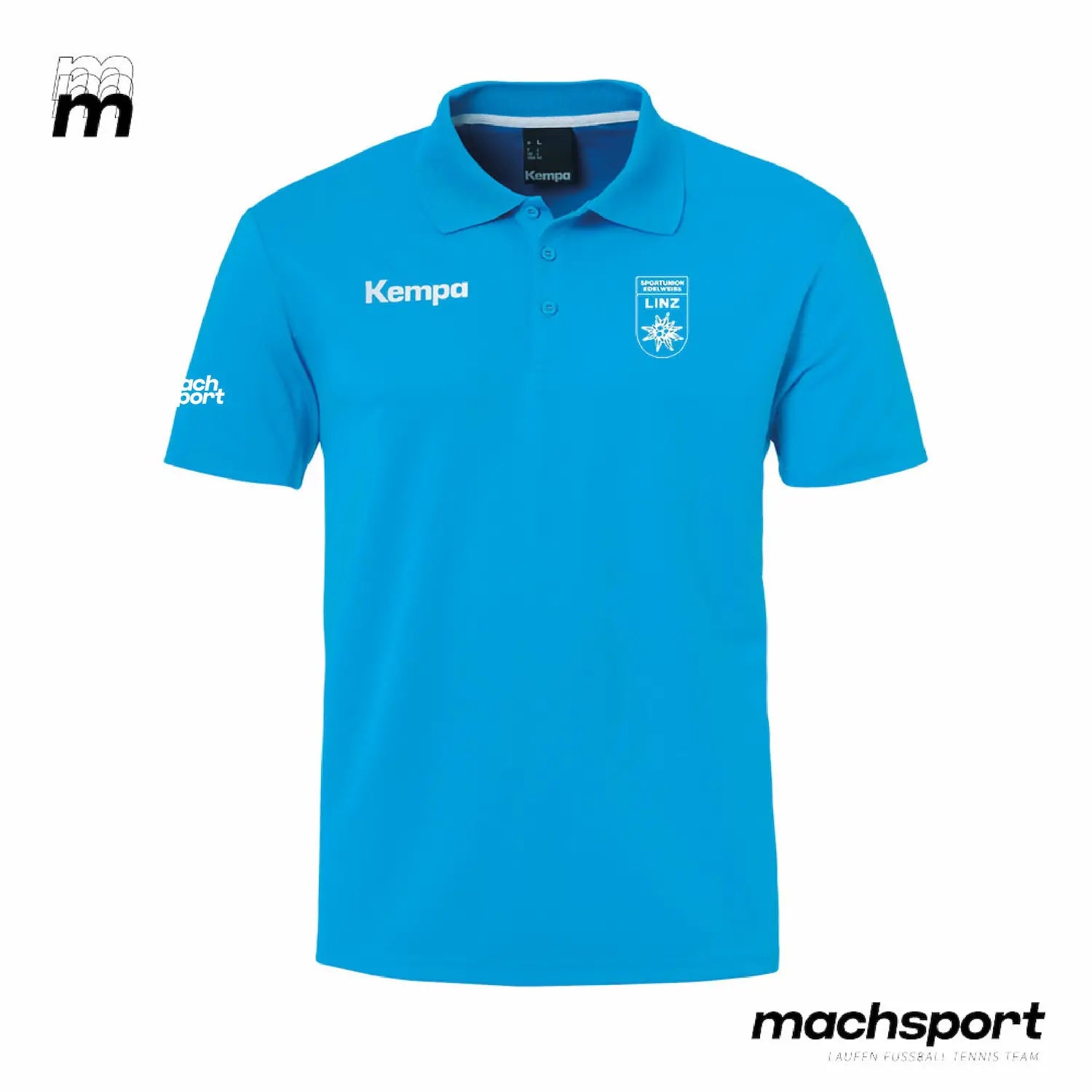 Sportunion Edelweiss Linz Handball Poloshirt funktionell - Blau – Bild 