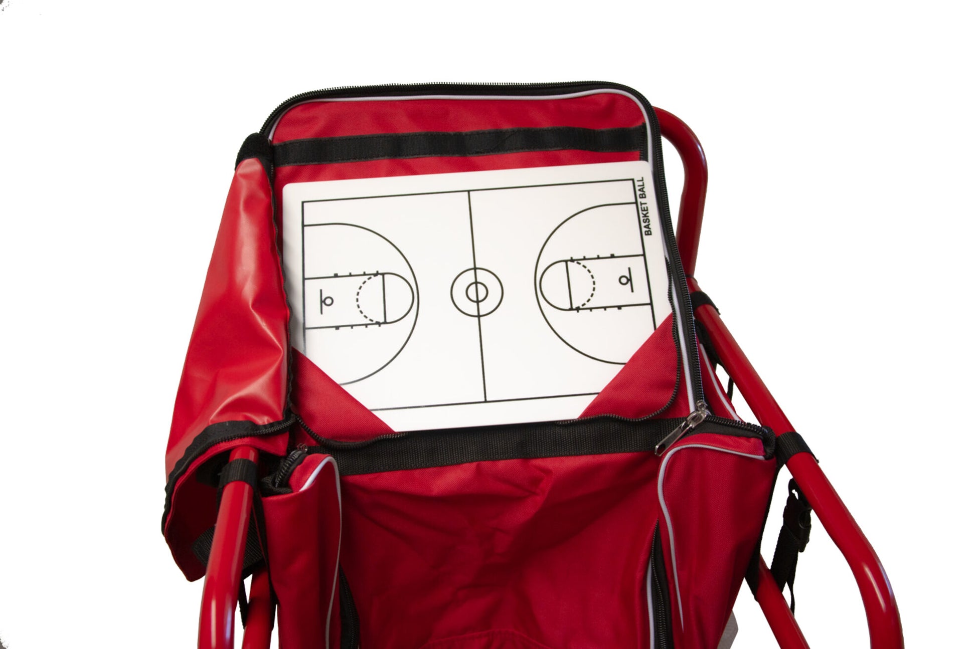 Powershot POWERCART®  - der ultimative Gerätewagen - Basketball rot/weiß - machsport – Bild 