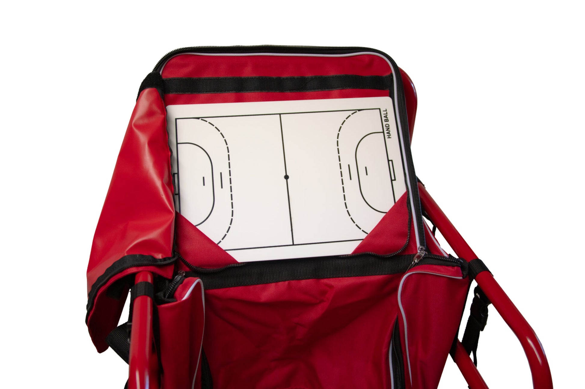 Powershot POWERCART®  - der ultimative Gerätewagen - Handball rot/weiß - machsport – Bild 