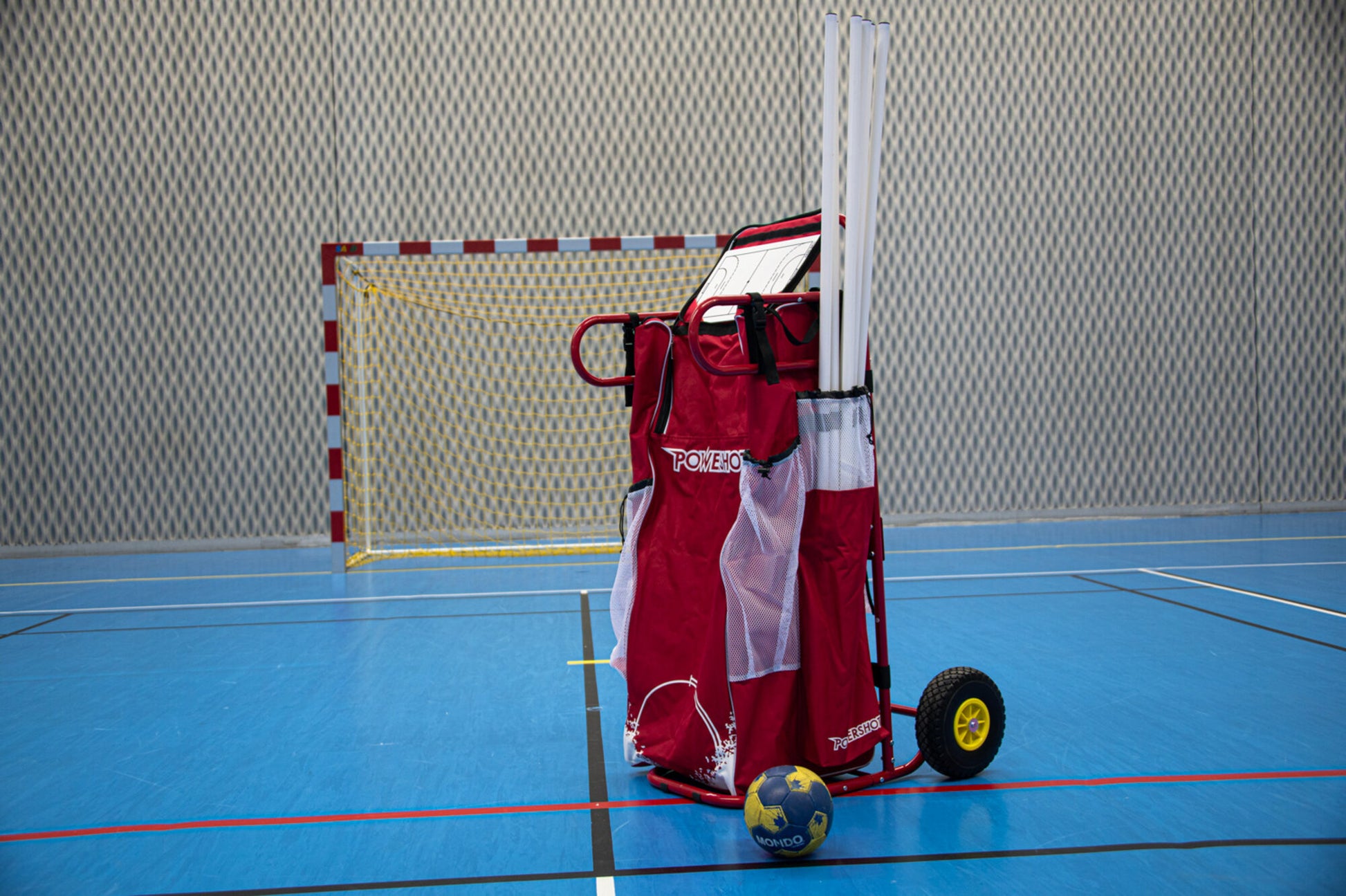 Powershot POWERCART®  - der ultimative Gerätewagen - Handball rot/weiß - machsport – Bild 