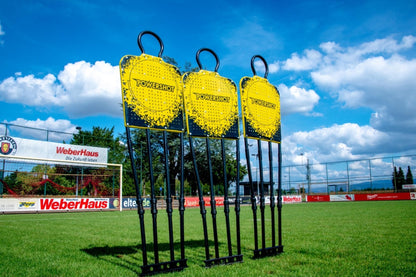 Powershot Freistoßmauer - 3er-Set Trainingsdummy - Zusammenklappbar - machsport