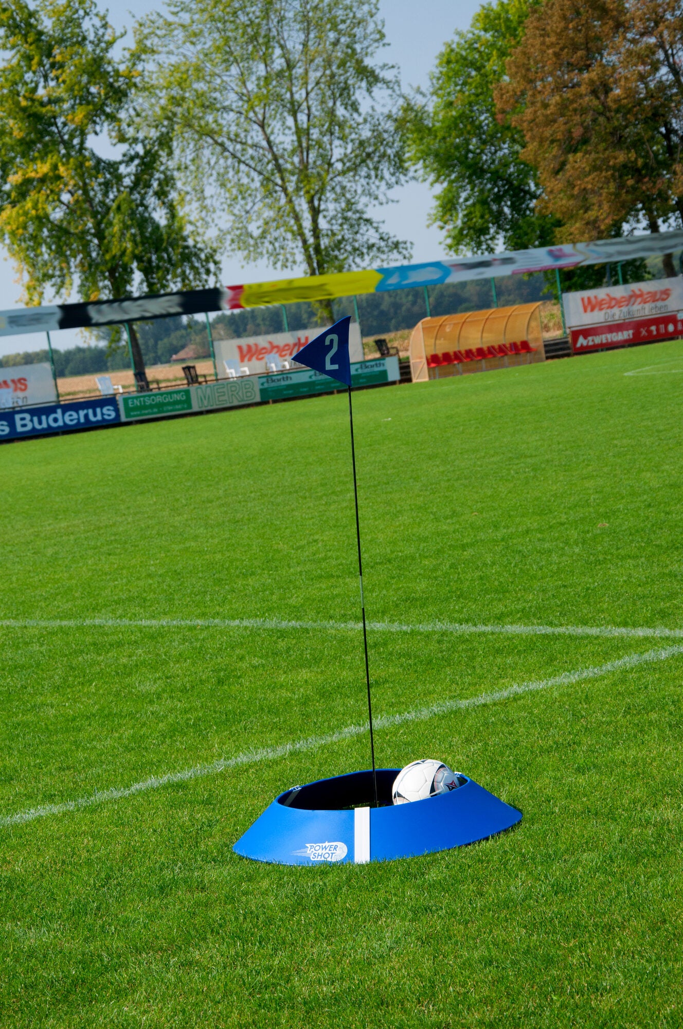 Powershot 3er-Set Fußballgolf-Set inkl. Basis & Fahne - machsport