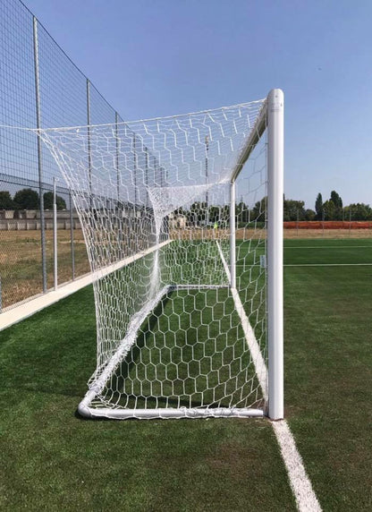 Powershot Fußballtor - Großfeld - in Bodenhülsen stehend - machsport