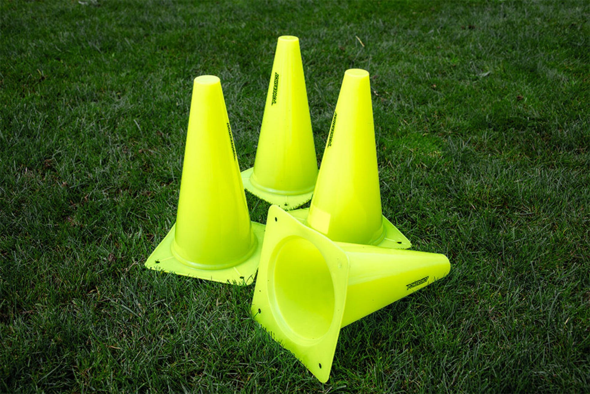 Powershot 4er-Set Markierkegel 30 cm - Gelb - machsport – Bild 