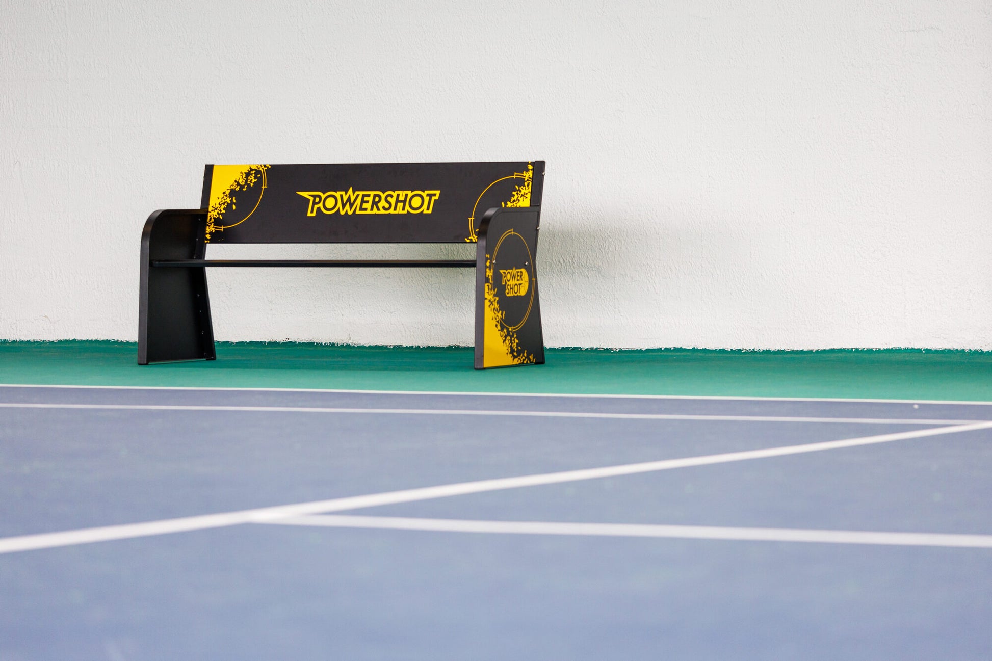 Powershot Sitzbank aus Stahl  - personalisierbar - schwarz - machsport – Bild 
