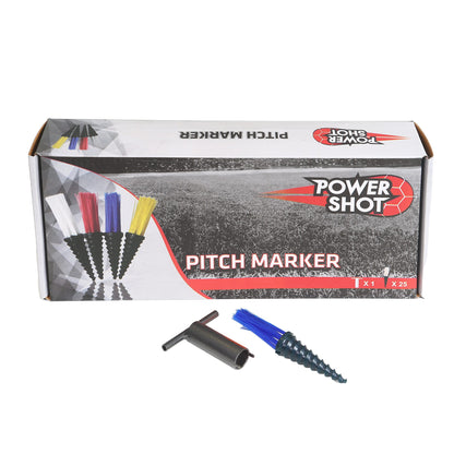 Powershot PITCHMARKER Markierungshilfe - 25er Set + Eintriebshilfe - machsport