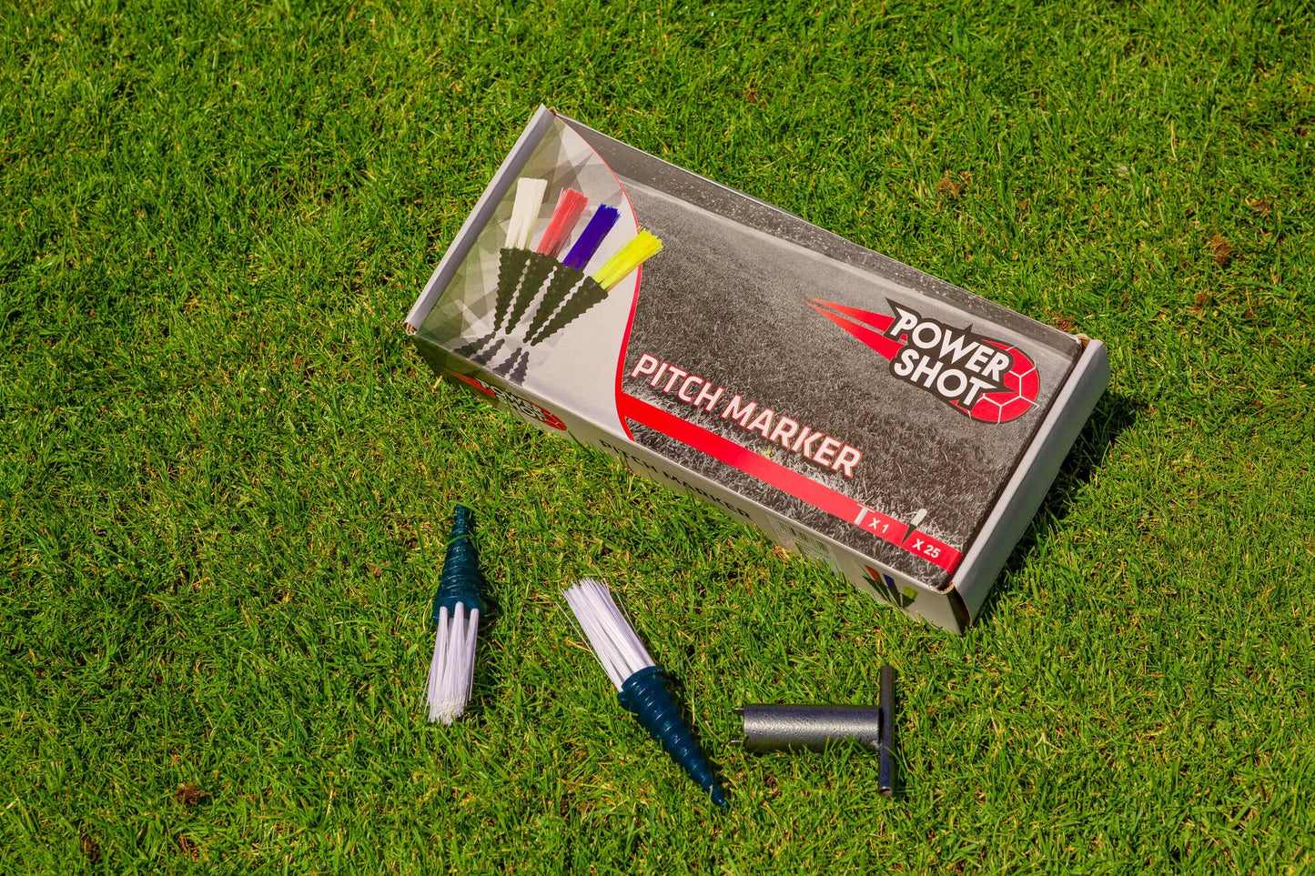 Powershot PITCHMARKER Markierungshilfe - 25er Set + Eintriebshilfe - machsport