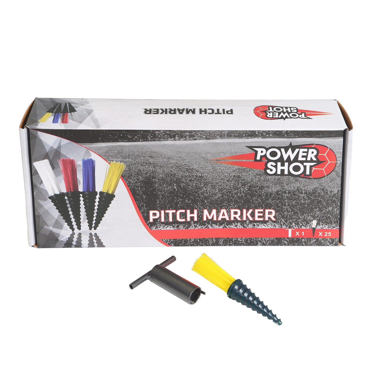 Powershot PITCHMARKER Markierungshilfe - 25er Set + Eintriebshilfe - machsport