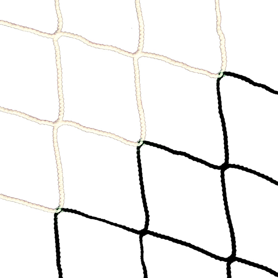 Powershot Fußballnetz - 11er Tor - Europäisch - 4mm Weiß/Schwarz - machsport