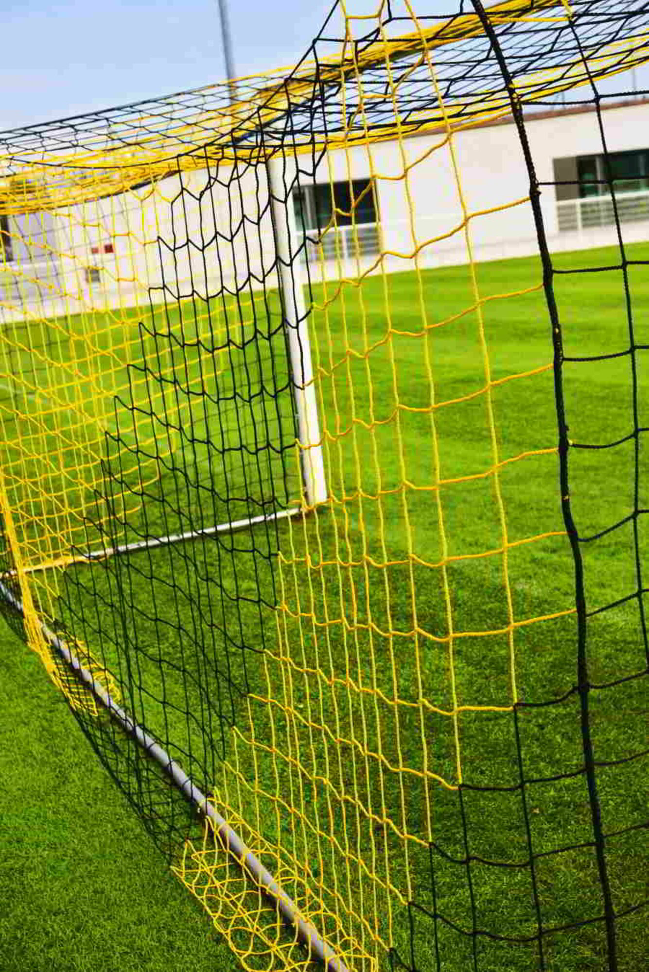 Powershot Fußballnetz - 11er Tor - Europäisch - 4mm Schwarz/Gelb - machsport – Bild 