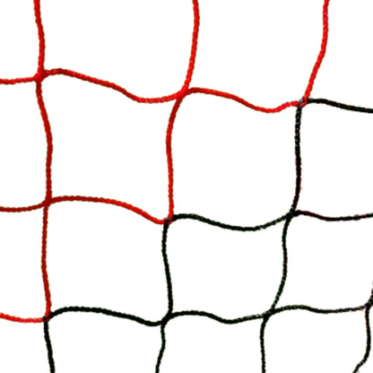 Powershot Fußballnetz - 11er Tor - Europäisch - 4mm Schwarz/Rot - machsport