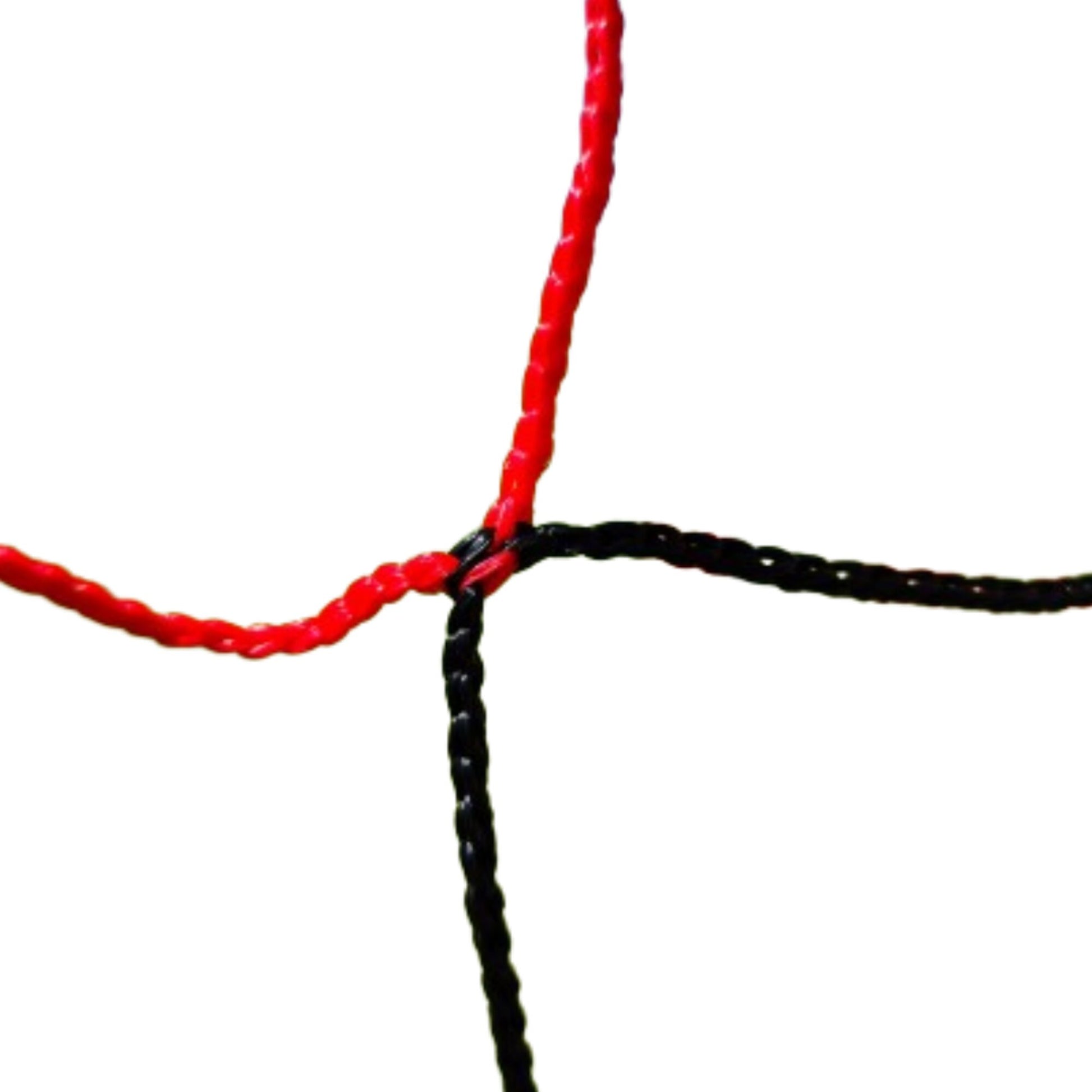 Powershot Fußballnetz - 11er Tor - Europäisch - 4mm Schwarz/Rot - machsport – Bild 