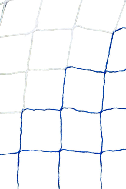 Powershot Fußballnetz - 11er Tor - Europäisch - 4mm Weiß/Blau - machsport