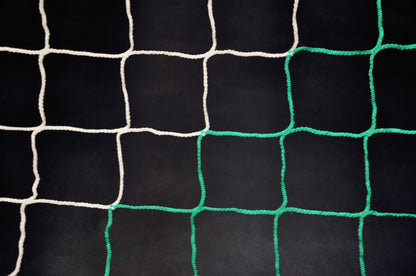 Powershot Fußballnetz - 11er Tor - Europäisch - 4mm Weiß/Grün - machsport