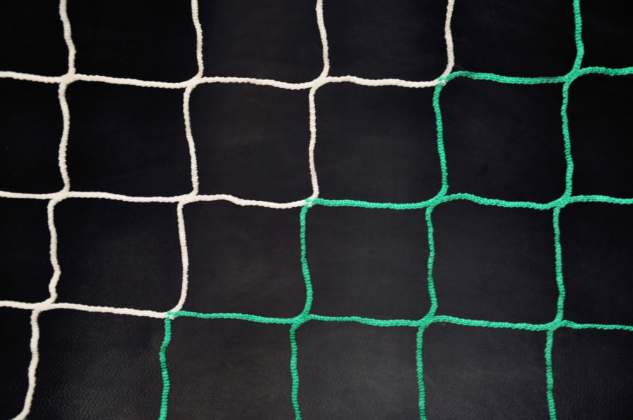 Powershot Fußballnetz - 11er Tor - Europäisch - 4mm Weiß/Grün - machsport