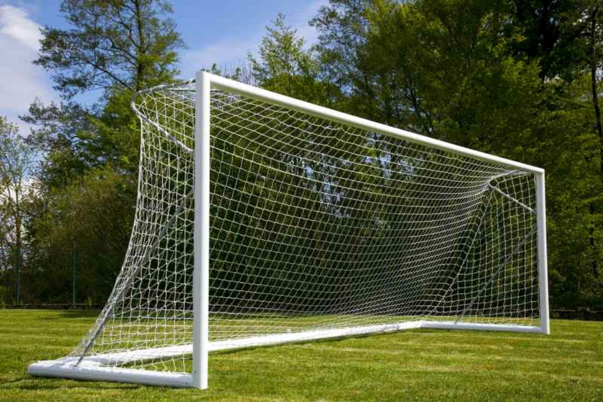 Powershot Fußballnetz - Trapezförmig - 2mm - Weiß - machsport – Bild 