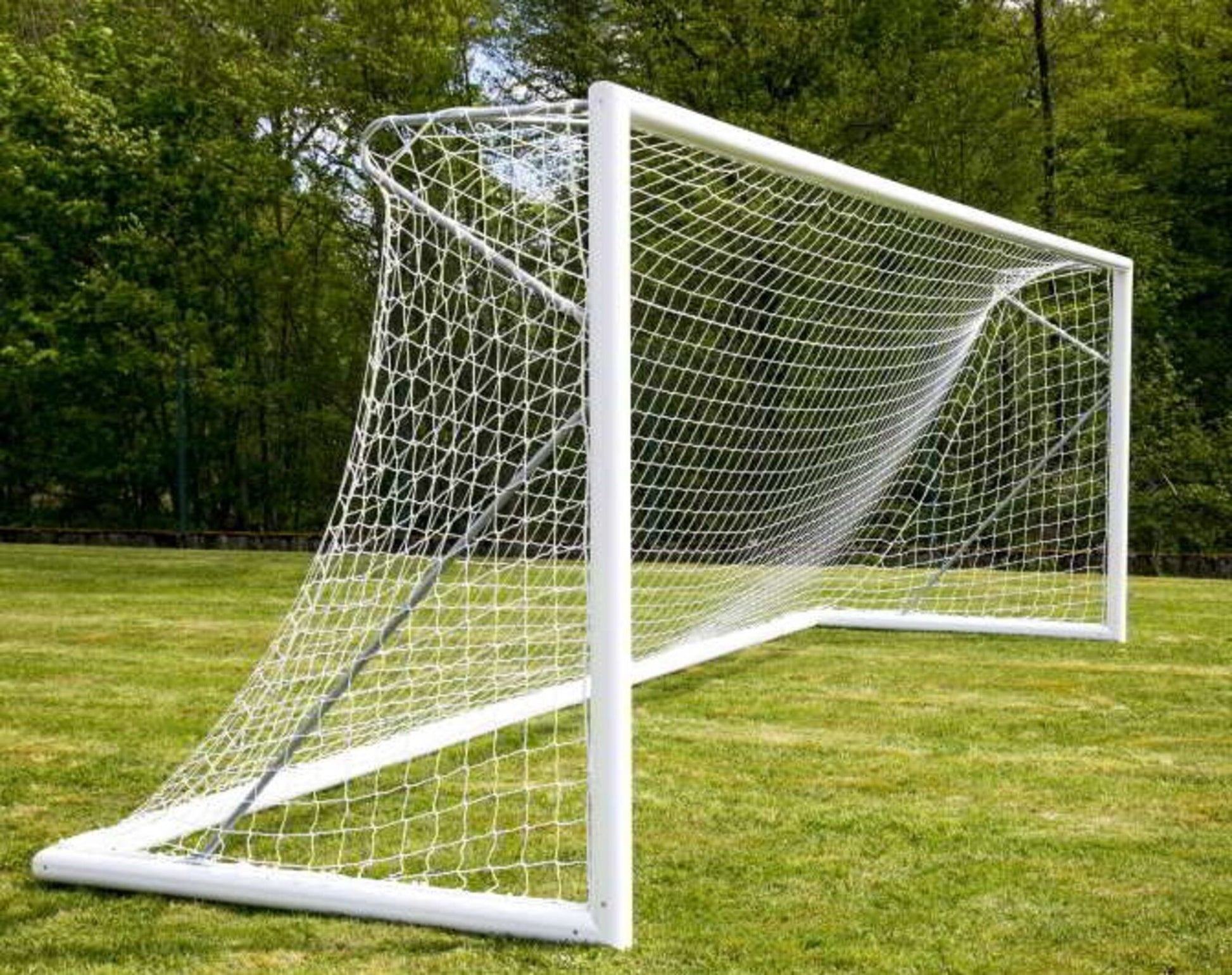 Powershot Fußballnetz - Trapezförmig - 2mm - Weiß - machsport – Bild 