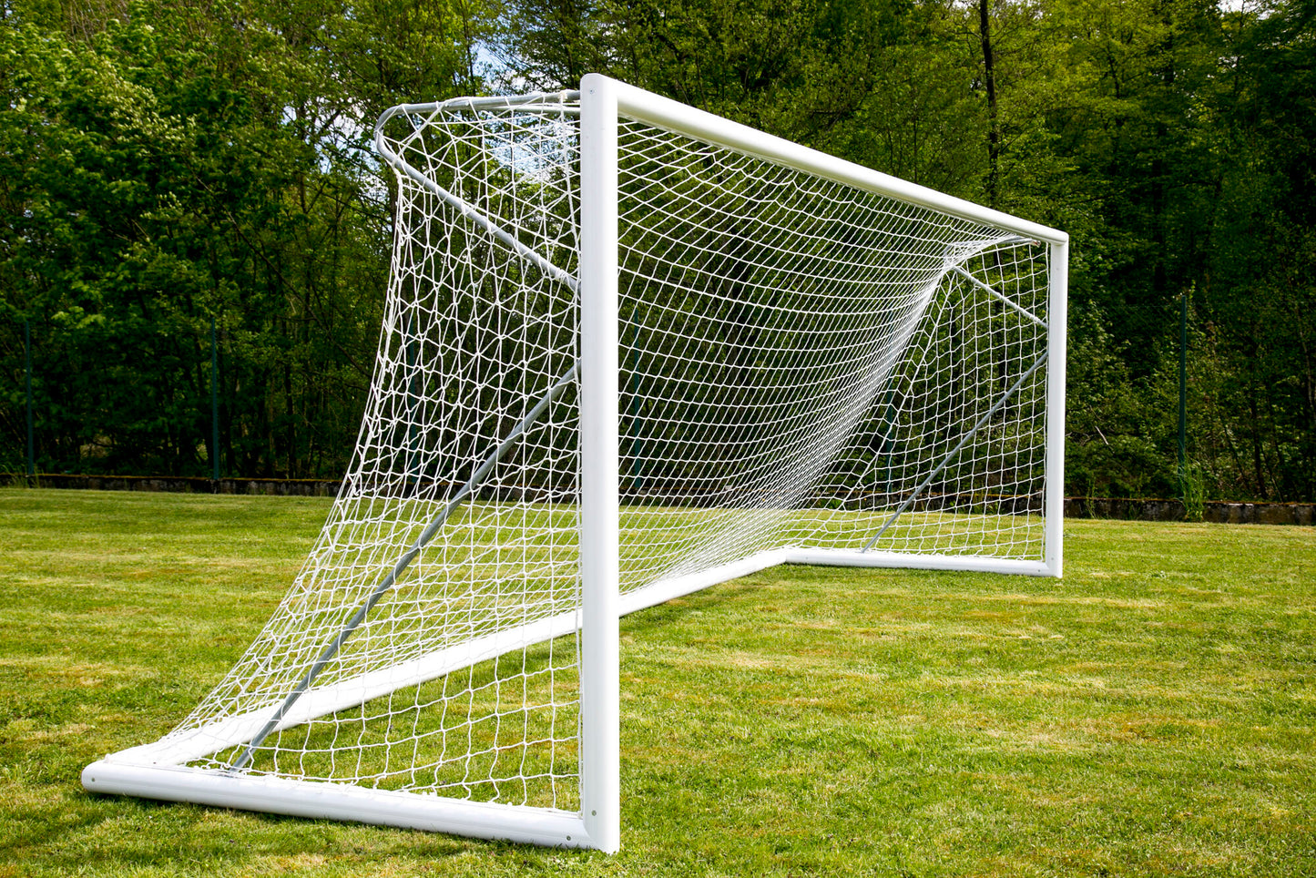 Powershot Fußballnetz - Trapezförmig - 3mm - Weiß - machsport