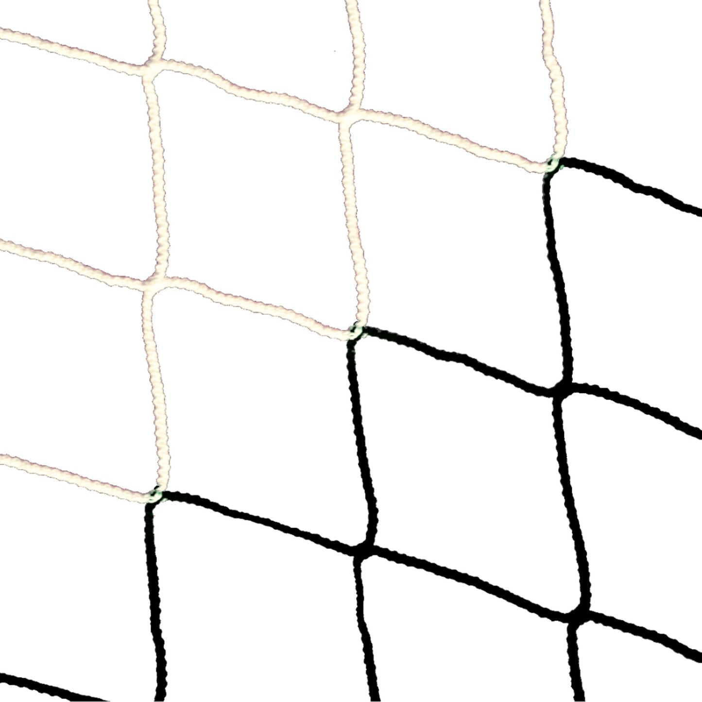 Powershot Fußballnetz - Trapezförmig - 4mm - Weiß/Schwarz - machsport