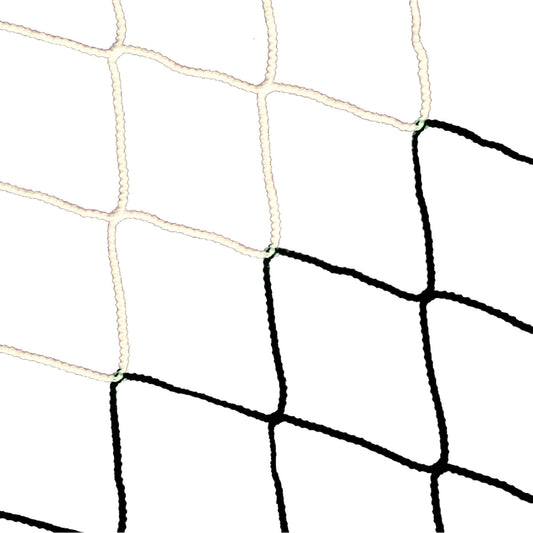 Powershot Fußballnetz - Trapezförmig - 4mm - Weiß/Schwarz, 7,32 x 2,44 Meter – Default Title