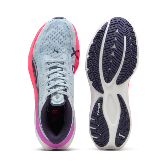 Puma Damenlaufschuhe Velocity Nitro 4 Hyrox – Rückansicht – hellblau / 37