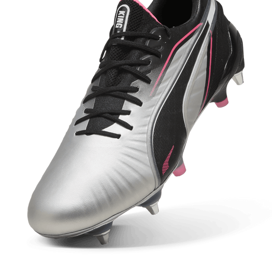 Puma Fußballschuhe King Ultimate MxSG – Rückansicht – silber / 41