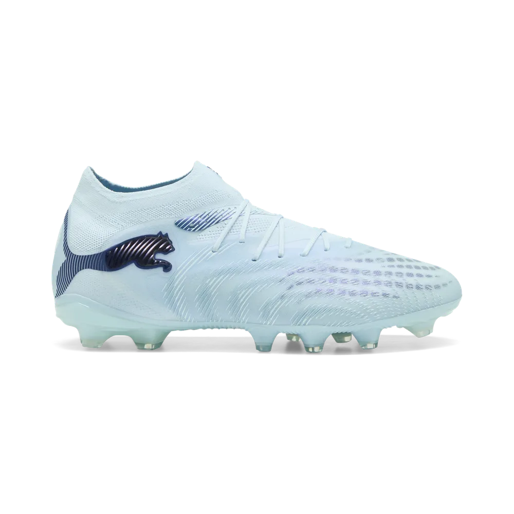 Puma Future 9 Pro FG/AG Fußballschuhe für Rasen und Kunstrasen, seitliche Ansicht, moderne Designs und hochwertige Verarbeitung