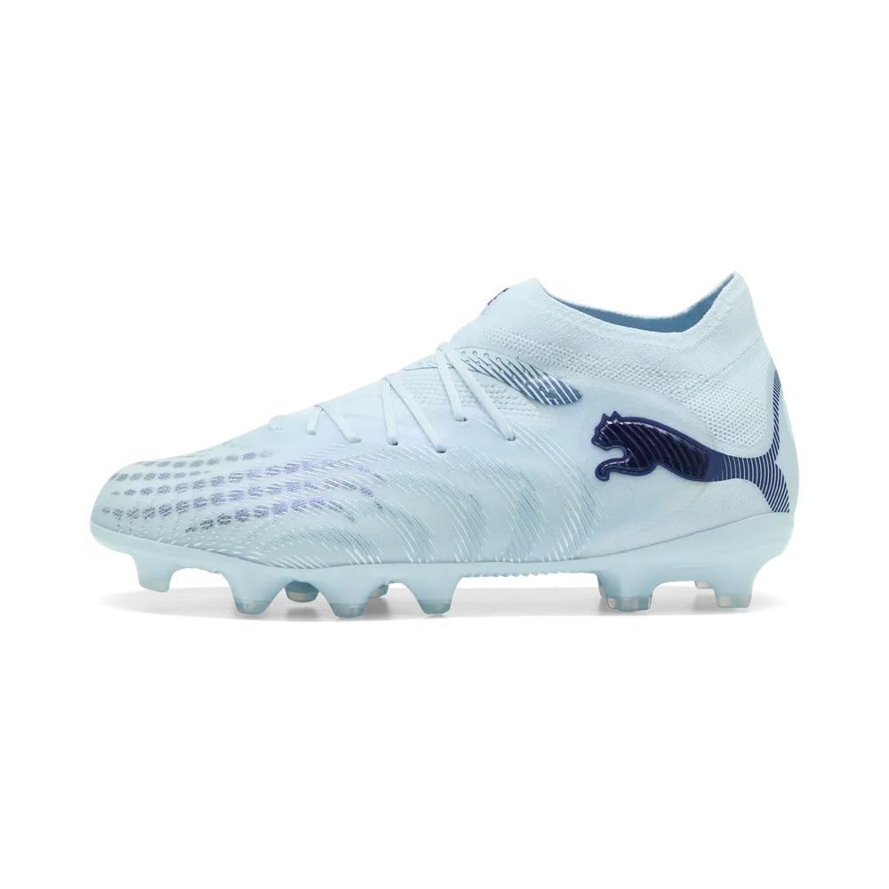 Puma Kinderfußballschuhe Future 9 Pro FG/AG seitliche Ansicht auf Rasen- und Kunstrasenfußballschuhe – Bild 