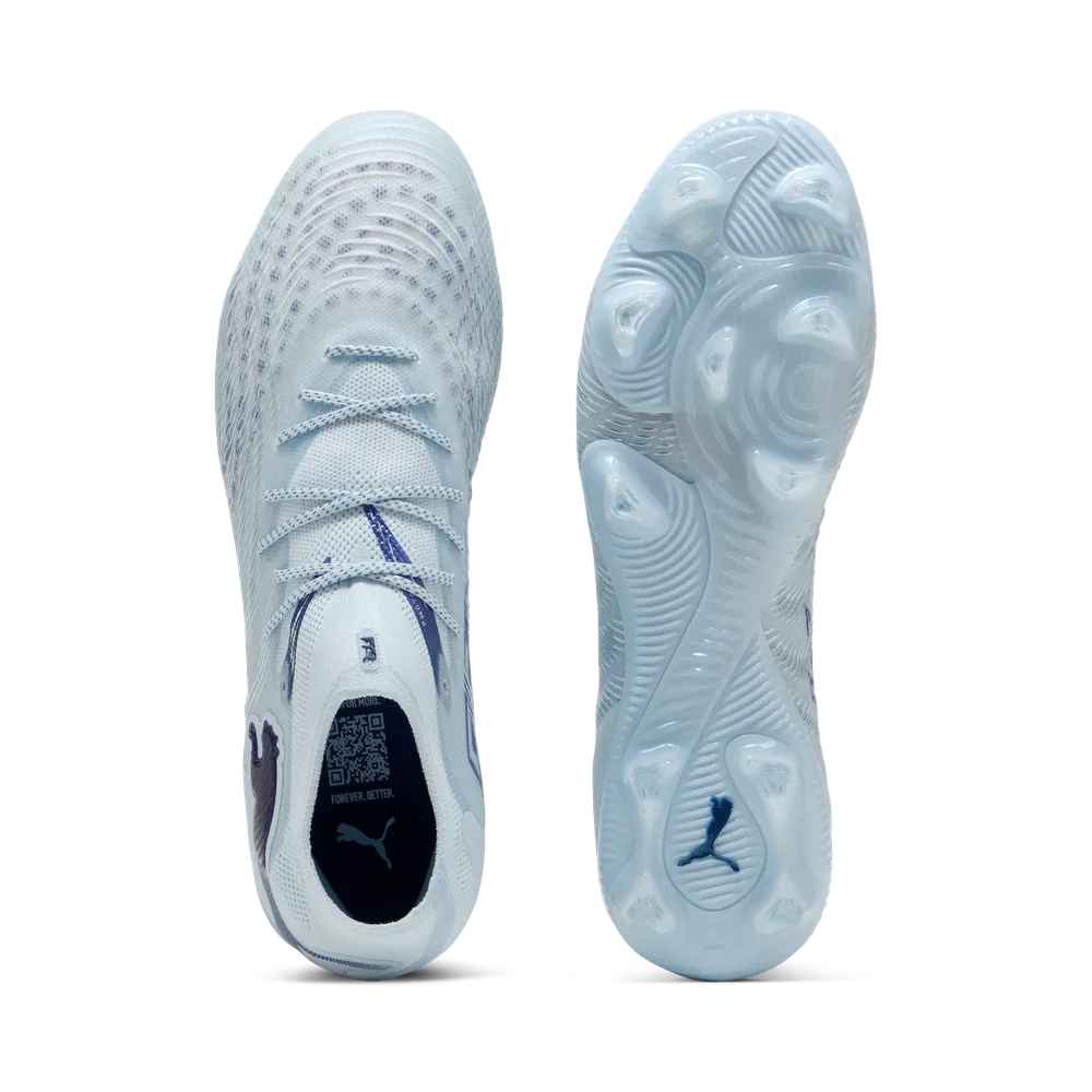 Puma Future 9 Ultimate FG Rasenfußballschuhe seitliche Ansicht, flexible Sohlen für Fußball auf Rasen, leicht und sportlich