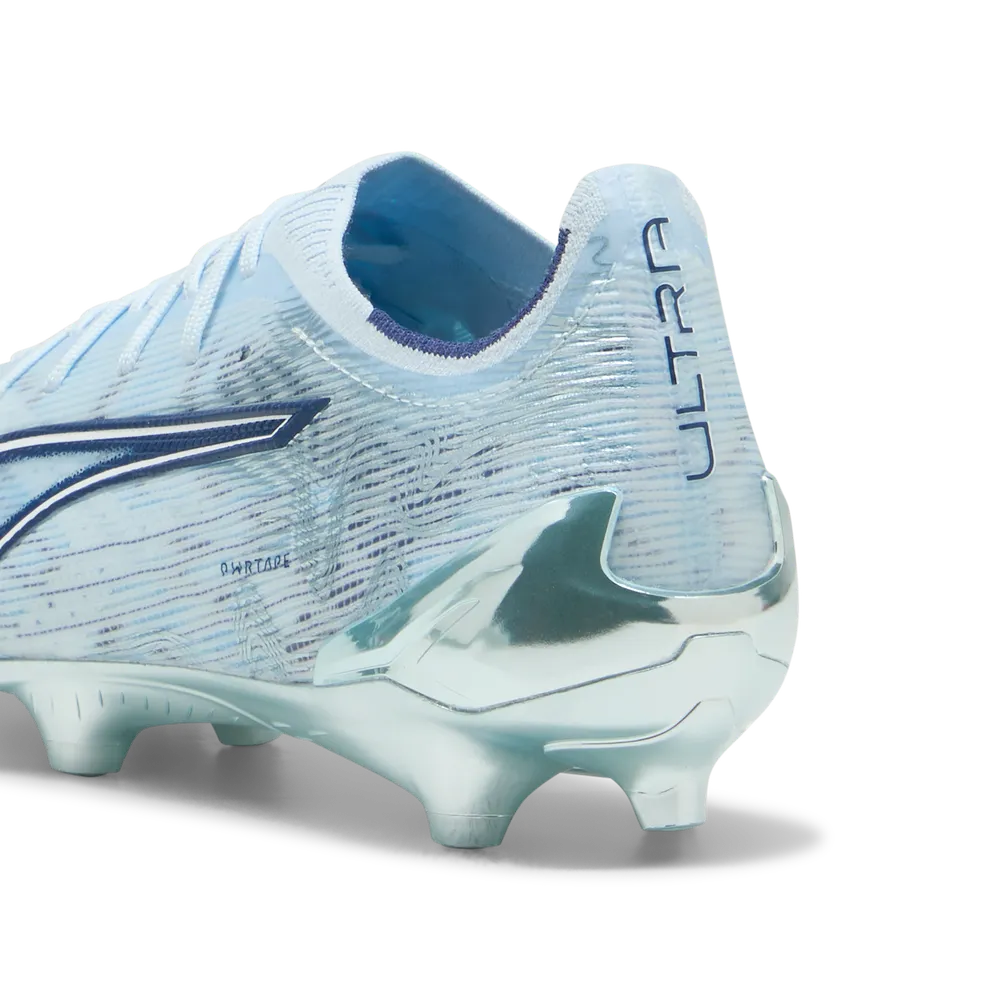 Rasenfußballschuhe Puma Ultra 6 Ultimate FG, Rückansicht, schwarze Fußballschuhe mit Schnürung und Puma-Logo – Bild 