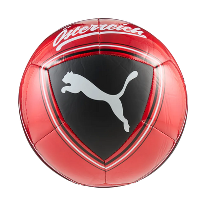 Rückansicht eines Puma ÖFB Culture Fußballs mit deutschem Fußballverband Logo, perfekt für Fußballspieler und Fans.