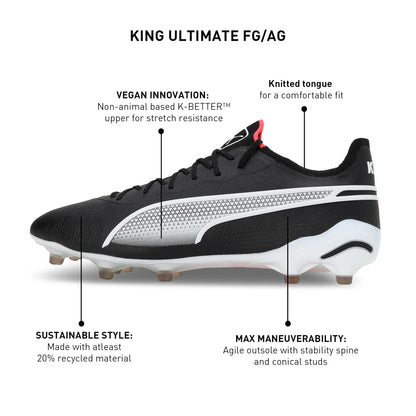 Puma Fußballschuhe King Ultimate FG - weiches Leder, optimaler Grip & perfektes Ballgefühl für maximale Performance auf festen Böden