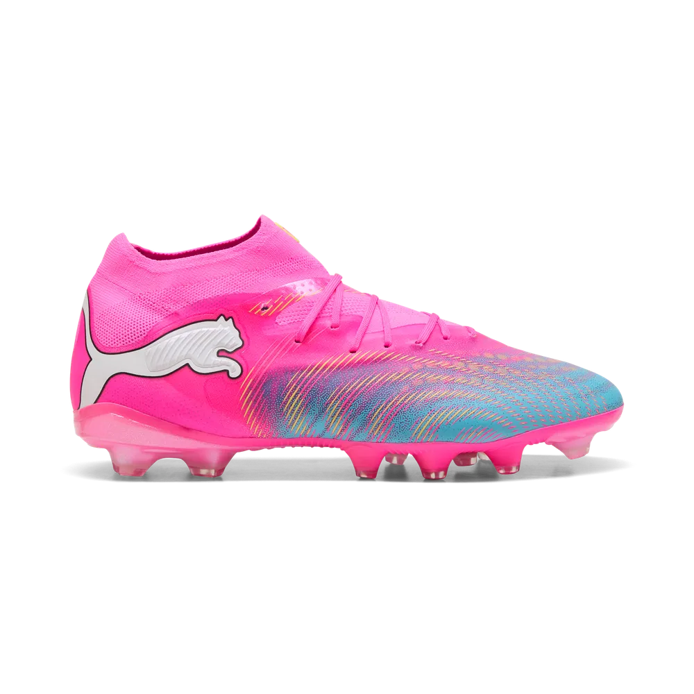 Puma Fußballschuhe Future 9 Pro FG/AG, Poison Pink-Sun Stream-Bright – Bild 