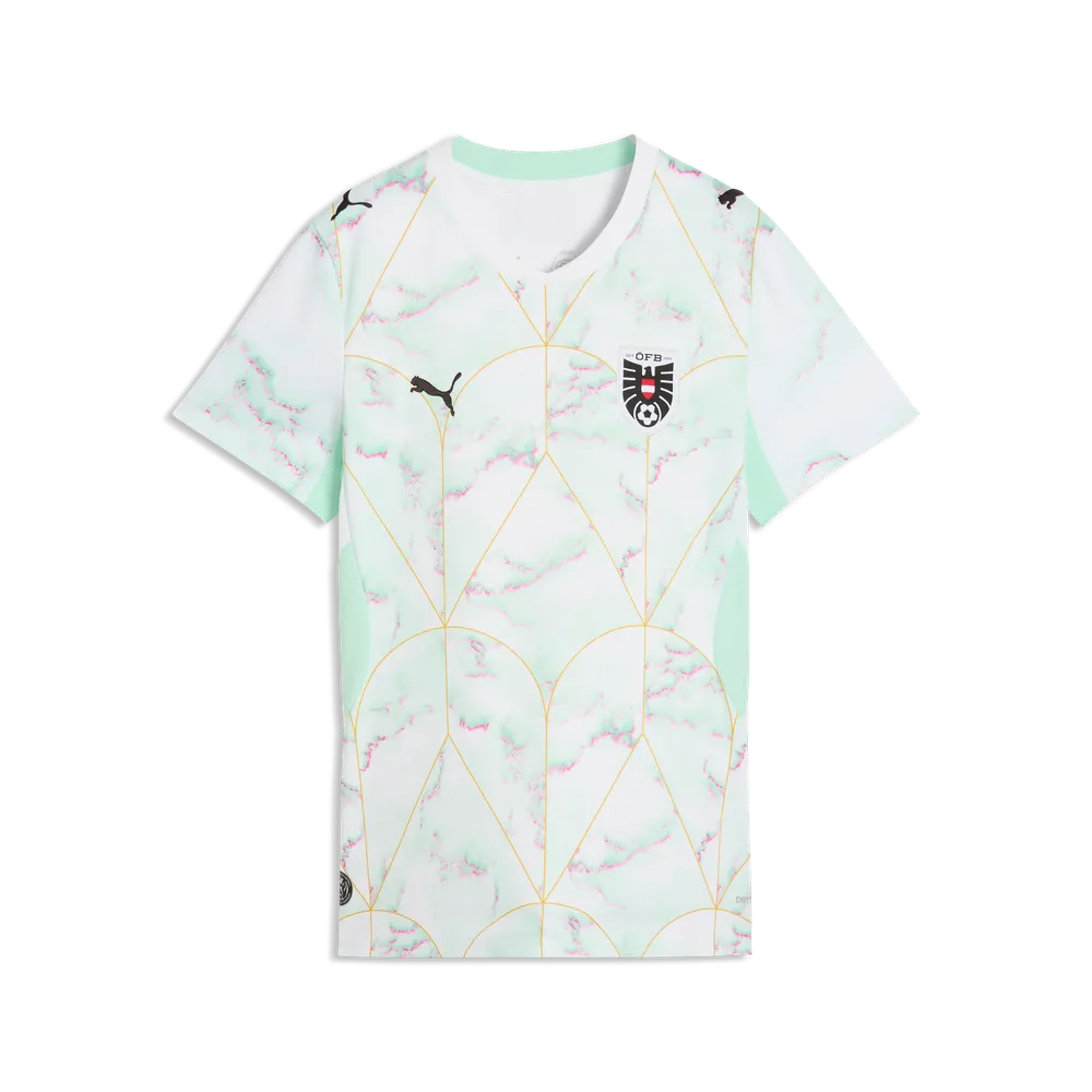 Österreich Damenfußballshirt ÖFB Away Jersey Replica, Auswärtstrikot für Spiel und Fan Einsatz mit DRYCELL und Teamdesign - machsport