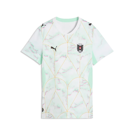 Österreich Damenfußballshirt ÖFB Away Jersey Replica, Auswärtstrikot für Spiel und Fan Einsatz mit DRYCELL und Teamdesign – weiß / 36