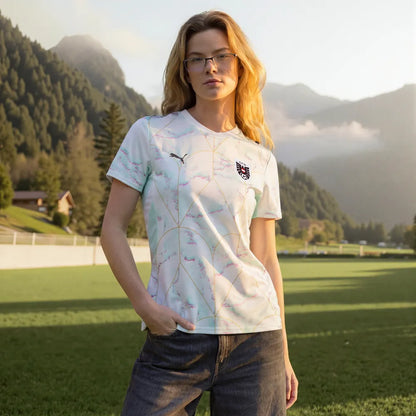 Österreich Damenfußballshirt ÖFB Away Jersey Replica, Auswärtstrikot für Spiel und Fan Einsatz mit DRYCELL und Teamdesign - machsport