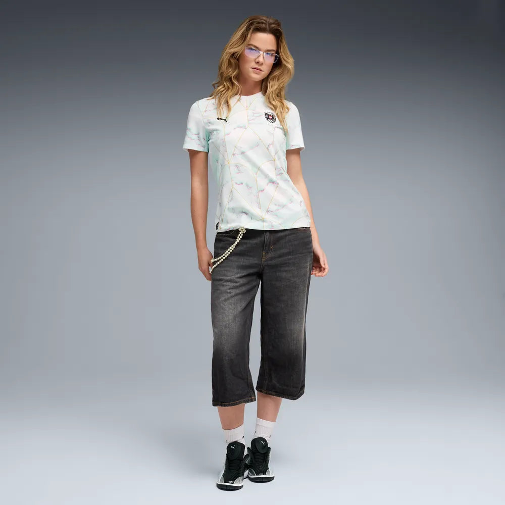 Österreich Damenfußballshirt ÖFB Away Jersey Replica, Auswärtstrikot für Spiel und Fan Einsatz mit DRYCELL und Teamdesign - machsport