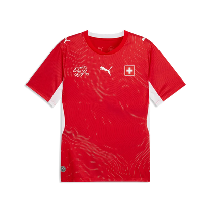 Schweiz Herrenfußballshirt SVF Home, Heimtrikot mit dryCELL und Pass-Design für Spiel und Fanmomente - machsport