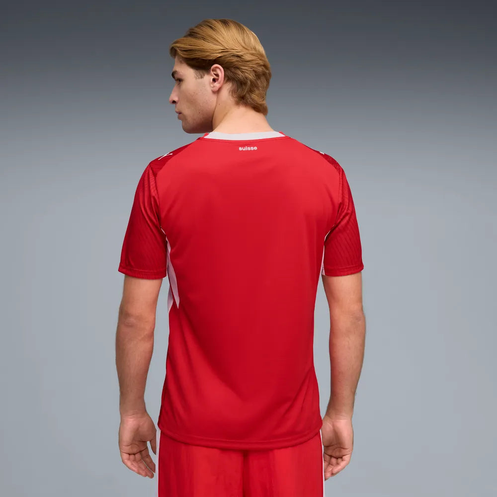 Schweiz Herrenfußballshirt SVF Home, Heimtrikot mit dryCELL und Pass-Design für Spiel und Fanmomente - machsport